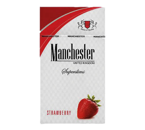 Сигареты Manchester Strawberry SuperSlims Клубника оптом